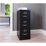 Set of 2 3 Drawer - Letter Width - Vertical File Cabinet - Black