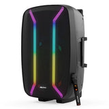 Dolphin Elite 2115R: High-Powered 15" Portable Bluetooth Party Speaker – Rechargeable with Multicolor LED Lights, XLR & AUX Inputs, Long-Lasting Battery, and Monster Bass