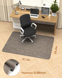 Blvornl Office Chair Mat for Hardwood Floor, 35.4"*47.2" Desk Computer Chair Mat for Hard Wood, Dark Brown