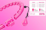 Infinity Hoop for Adults Weight Loss - 2 in 1 Adjustable Weighted Hula Hoop Plus Size with 28 Detachable Links, Massage & Exercise Hula Hoop for Smart Fitness Workout