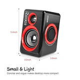 Computer Speakers, 2.0 CH PC Speakers with Surround Sound, USB Wired Laptop Speakers with Deep Bass for Desktop