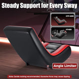 GTPLAYER Floor Rocker Gaming Chair – Adjustable Angle Limiter, Ultra Lightweight Ergonomic Floor Rocking Game Seat for Gaming and Lounging, Red