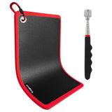 Flexible Magnetic Tool Mat,40 LBS Magnetic pad with Magnetic picker,Circular hanging hole&Carabiner Hook,Storage Organizer for Auto, Motorcycle,Electronic Assembly, DIY, Garage Workshop,12.6" x 9.76"