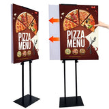 Double Sided Display Stand Adjustable to 80 inches for Poster Board & Foam Board, Column Sign Holder for Business Lobby