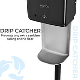 Luxton Automatic Hand Sanitizer Dispenser - Sanitizing Station, Steel Floor Stand, Drip Catcher Dish - Touchless Auto Sensor
