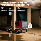 Abestorm 120 Pint Energy Star Dehumidifier with Pump & Hose for SNS65S