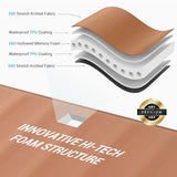 Elegear CumbreX™ Air & Foam Self Inflating Sleeping Pad, Built-in Electric Pump 4" Ultra-Thick Memory Foam Camping Mattress with Pillow Double Camping Pad 4-Season R-Value 9.5 Camp Mat (Khaki,Full)