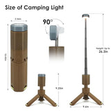 Telescopic Camping Lights,Portable Camping Lantern with Storage Bag,10500mAh Rechargeable Outdoor Adventure Emergency Light,Waterproof LED Work Lights with Magnetic (Khaki)