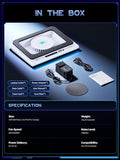 llano RGB Laptop Cooling Pad, White, Powerful Turbofan, Quiet Cooling, Touch Control
