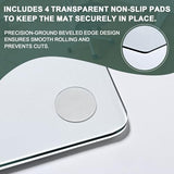 Tcyzest Tempered Glass Chair Mat 60" x 48" - 1/5" Thick, Heavy Duty, Anti-Slip Pads