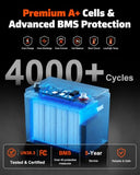 12V 100Ah LiFePO4 Battery, BCI Group 31 Deep Cycle Battery, 2 Pack