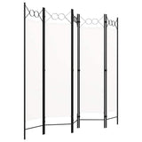 Zexlorith 5-Panel Room Divider, Foldable Fabric Partition Screen, White