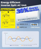 Mini Split Air Conditioner - 18000 BTU Ductless Mini Split Ac/Heating System