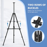 Adjustable Aluminum Metal Tripod Artist Easels with Bags, Extra Sturdy for Table-Top/Floor Painting, Drawing