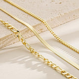 YOIHUR Gold Layered Necklaces for Women, 14K Gold Plated Dainty Necklace Chain Choker Necklaces Herringbone Necklace Set Gold Jewelry Gift for Women