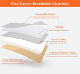 kingphenix Car Seat Cushion with 1.2inch Comfort Memory Foam, Seat Cushion for Car and Office Chair (Black)