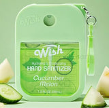 Wish Hydrating Hand Sanitizer with Silicone Case, Travel Size Spray, 4 Scents