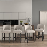 VKNOW Bar Stools Set of 4, 26" Upholstered Counter Height Bar Stools