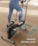Dripex Elliptical Exercise Machine, Hyper-Quiet Magnetic Elliptical Machine for Home, 8-Level Resistance Elliptical Training Machines with 6KG Flywheel, Pulse Sensor & LCD Monitor (Blue)