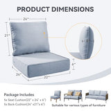 Outdoor Cushion for Patio Furniture - 6" Thick Outdoor Chair Cushions