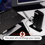 Plugable USB 3.0 and USB-C Universal Laptop Docking Station with 2 HDMI Ports for Windows, Mac (Driver Required