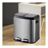 zhongxlla Bathroom Trash Can, Dual Compartment Step Trash Can