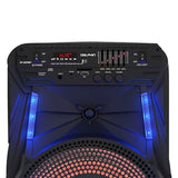 Dolphin 12-Inch Rechargeable Bluetooth Party Speaker – High Power Sound, TWS Compatibility, LED Lights, 5-Band Equalizer, Portable Design with Trolley and Wheels