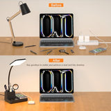 Sailstar Desk Lamp, Table Lamp with Wireless Charger & USB Port, 800LM CRI95 3 Color Modes Dimmable Touch Flexible Arm Pen Holder