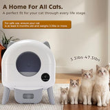 GTPLAYER Automatic Self-Cleaning Cat Litter Box, 2026 Upgraded 66L+18.6L Extra-Large Covered Smart Box with App Control, Safety Sensor System, Easy-Clean Waste Bin, Ideal for Multi-Cat Homes,White