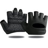 RYMNT Minimal Weight Lifting Gloves,Short Micro Workout Gloves Grip Pads with Full Palm Protection & Extra Grip, BK-Large