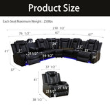 A Ainehome Living Room Furniture Power Recliner Sofa, Breathing Leather Power Reclining Sofa Set