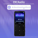 Tengsen Mp3 Player with Bluetooth 5.3, Portable Digital Mp3 Music Player with Speaker, FM Radio, Voice Recorder, E-Book, Touch Buttons, Supports up to 128GB, (Black,64GB)