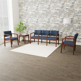 Lenox Wood Reception Waiting Room 18" 2-Seat Bench
