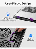 Kootek Laptop Cooling Pad, Laptop Cooler with 5 Quiet Fans for 12"-17" Computer PC Notebook Gaming Laptop Fan