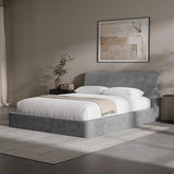 RECCI AirFrame Queen Upholstered Bed Frame with Ergonomic Angled Headboard