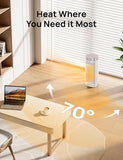 DREO Space Heaters for Indoor Use, 1500W Fast Heating Portable Heaters with Remote, Large PTC Ceramic Electric for Bedroom, 12H Timer, 70° Oscillation, Overheat Protection, Safety Heat for Home Office