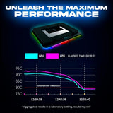 Turbofrost Laptop Cooling Pad for Gaming – 4 x 4000 RPM Turbo Fans, RGB Lighting, 4 USB Ports