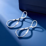 Silver Drop Earrings for Women Teardrop Leverback Dangle Earrings Jewelry