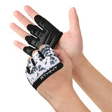 RYMNT Minimal Workout Gloves,Short Micro Weight Lifting Gloves Grip Pads with Full Palm Protection & Extra Grip, Tie Dye White.Large