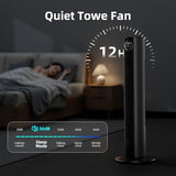 Antarctic Star Tower Fan Portable Floor Fans 85°Oscillating Fan Quiet Cooling 12H Timer Remote Control Standing Bladeless Electric 3 Wind Speeds 4 Modes Bedroom Office,36 inch, Grey