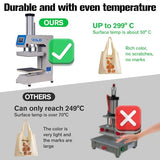 10x10 Pneumatic Heat Press Machine, Auto-Balance Sublimation for Labels