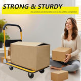 Foldable Push Cart Dolly - 330lb Capacity Moving Cart