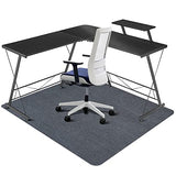 Chair Mat for Hard Floors, QQpony 1/6" Thick 63"x51" Office Chair Mat for Hardwood Floors (Dark Grey)