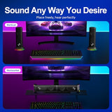 USB/USB-C Powered & 3.5mm AUX-in Plug-and-Play Speakers for Monitor & Laptop