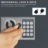 40 Keys Cabinet with Digital Lock - Electronic Key Safe, Steel Lock Box with Drop Slot for Key Returns and Safe Storage