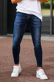 GINGTTO Mens Skinny Jeans Stretch Slim Fit Elastic Waist Blue 38