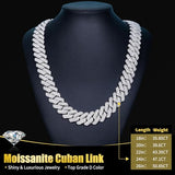 Ucciyo VVSI 20MM Moissanite Chain For Men Luxury Cuban Link Chain