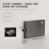 WeHere 16 Key Lock Box - Wall Mounted Key Cabinet with 3-Digit Combination Lock & Backup Key