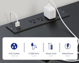 Pamray 71 Inch Large Computer Desk with Power Outlets,U Shaped Corner Desk for Home Office