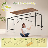 PRAISUN 55 Inch Computer Desk, Home Office Desk with Spacious Desktop